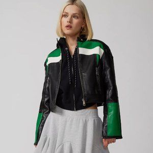 Lioness Nueve Faux Leather Biker Jacket